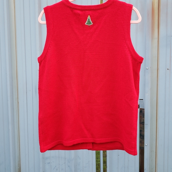 Holiday Time Red Bah Hum Pug Sweater Vest - Picture 2 of 7